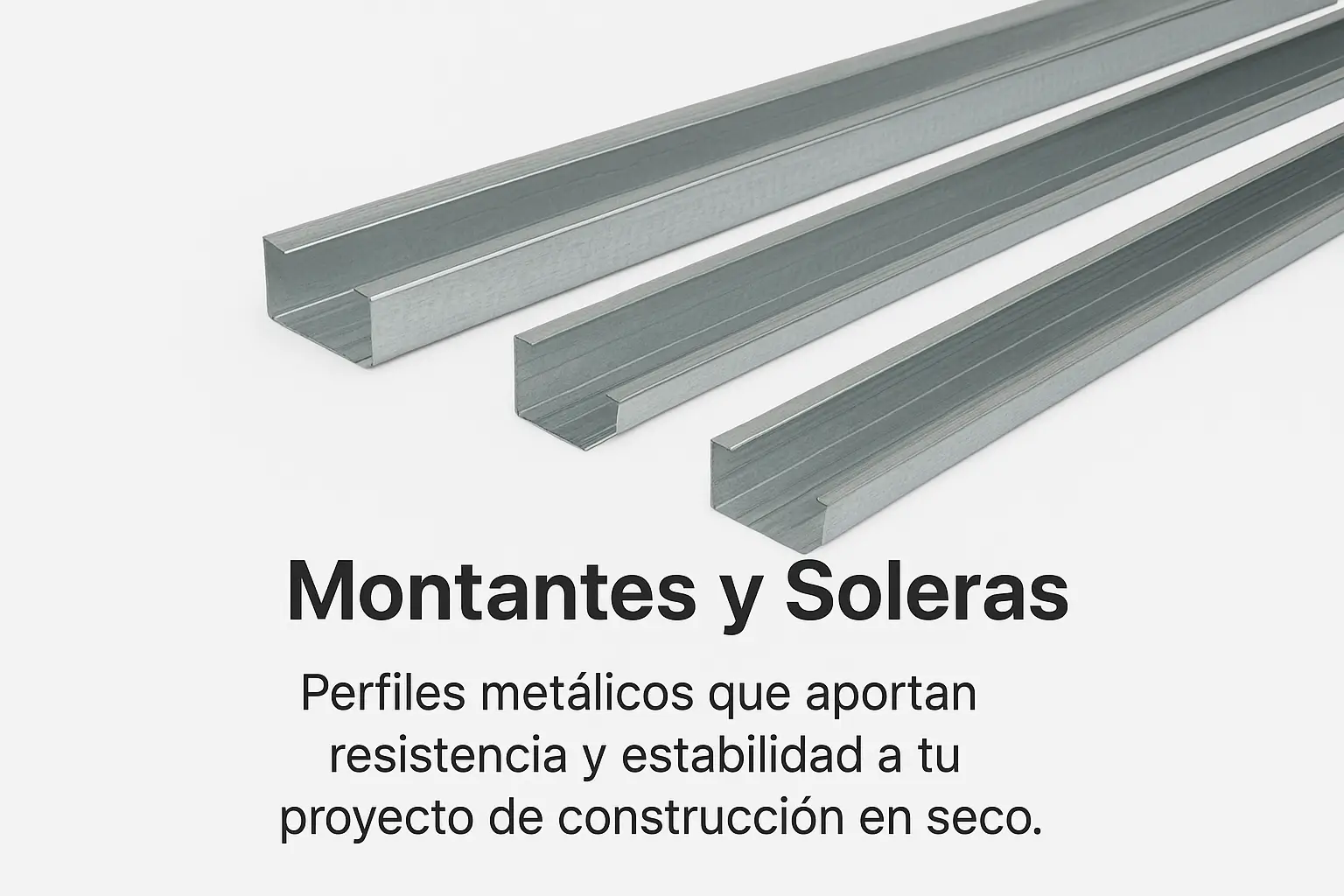 montantes y soleras para construcción en seco